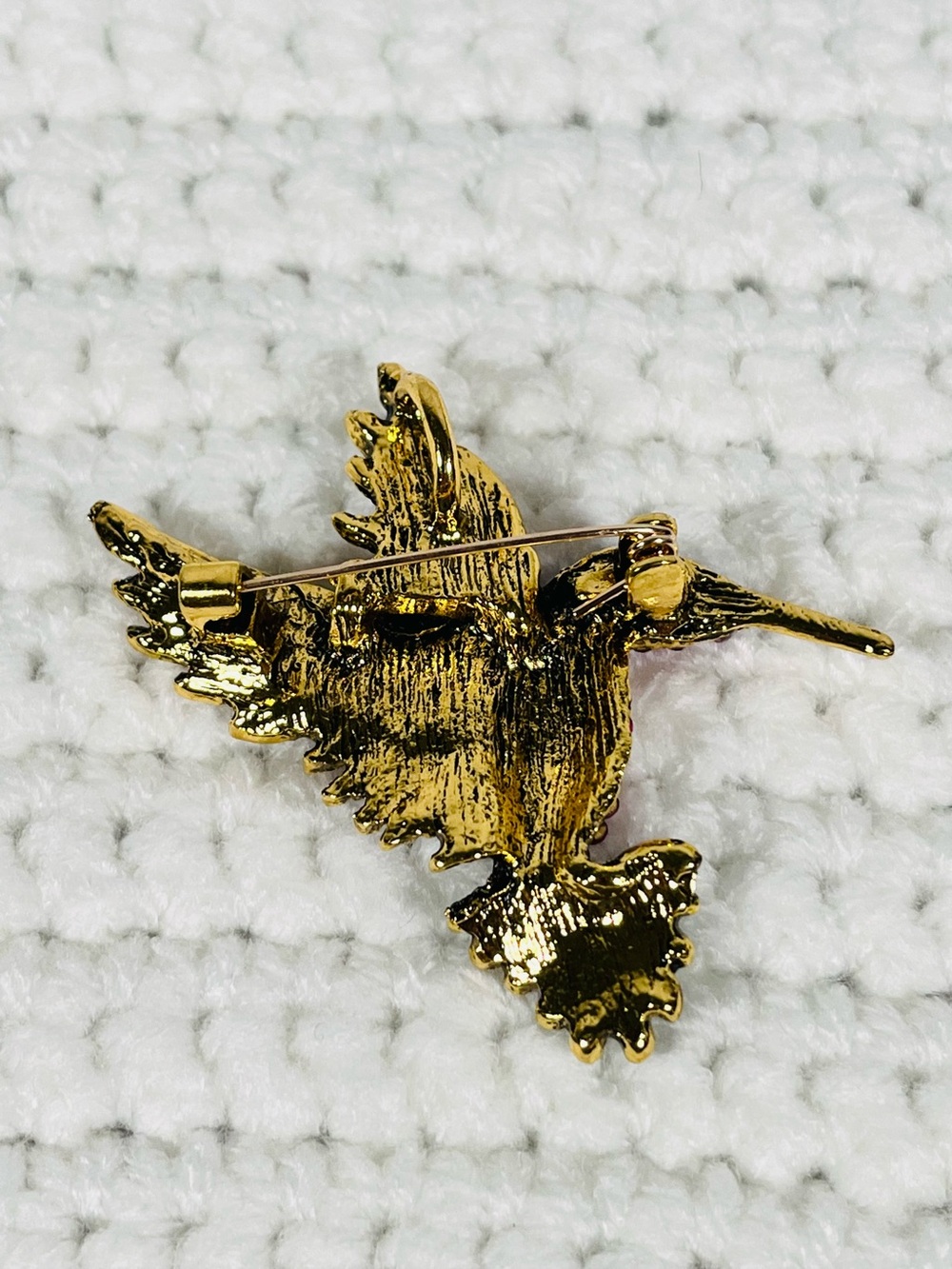 Crystal Hummingbird Brooch - Picture 2 of 4